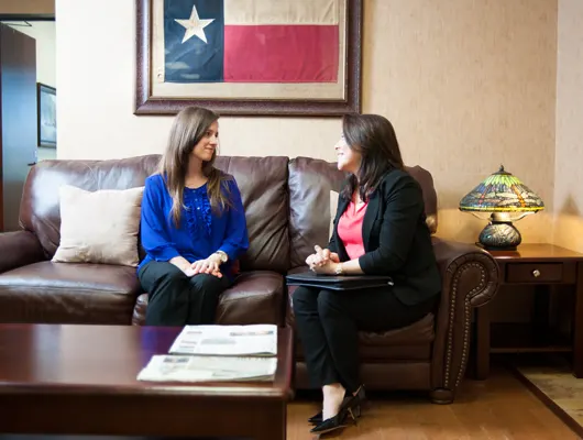 Community lounge at Heritage Office Suites Round Rock